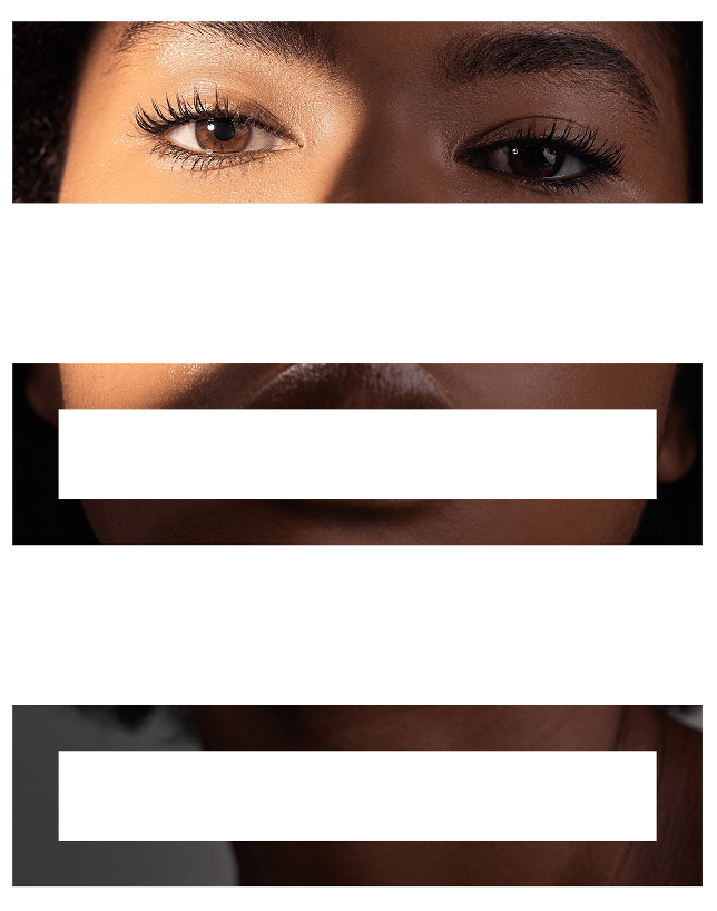 Close-up of a woman's face with dramatic lighting.